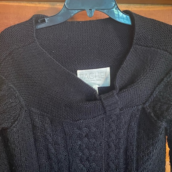 Rachel Roy black off the shoulder cable sweater women’s size small - Picture 2 of 10